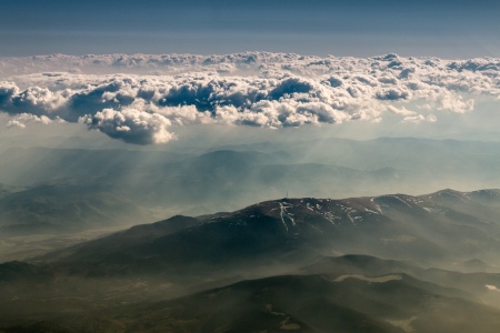 Slovakia from plane